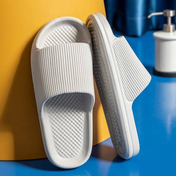 mjuka tofflor slider sandaler skor herr dam massagetofflor gul 38/39