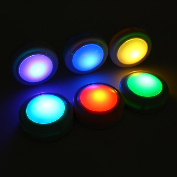 Led lys lampe led spotlight pakke med fjernkontroll nattlampe 1×fjernkontroll＋4×lamper