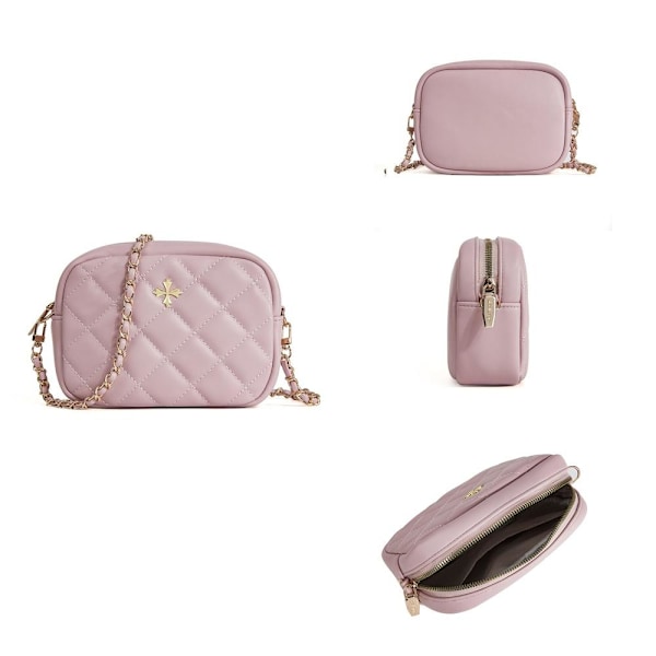 Baellerry Naisten Vuorattu Timanttiompeleinen Olkalaukku Mini Crossbody-laukku vaaleanpunainen