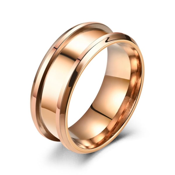 Fantastisk 8 mm fasetslebet cocktailring med spalte - tilføj et strejf af elegance 8 mm sort nr. 8