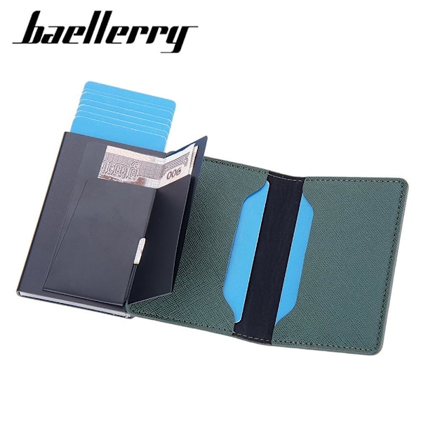 Baellerry RFID Blocking Bifold-plånbok för män - Snygg färgblock kaffe