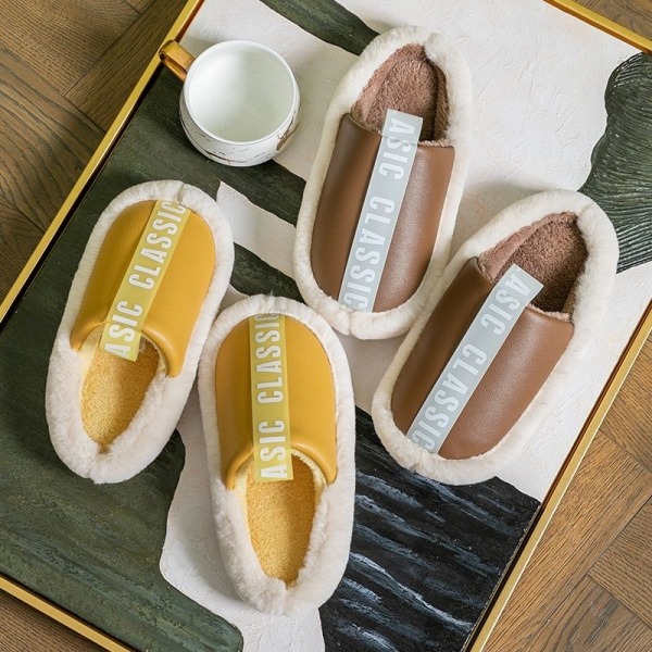 mjuktofflor morgontofflor tofflorna faux fur tofflor kaffe 42-43 (insida 27cm)