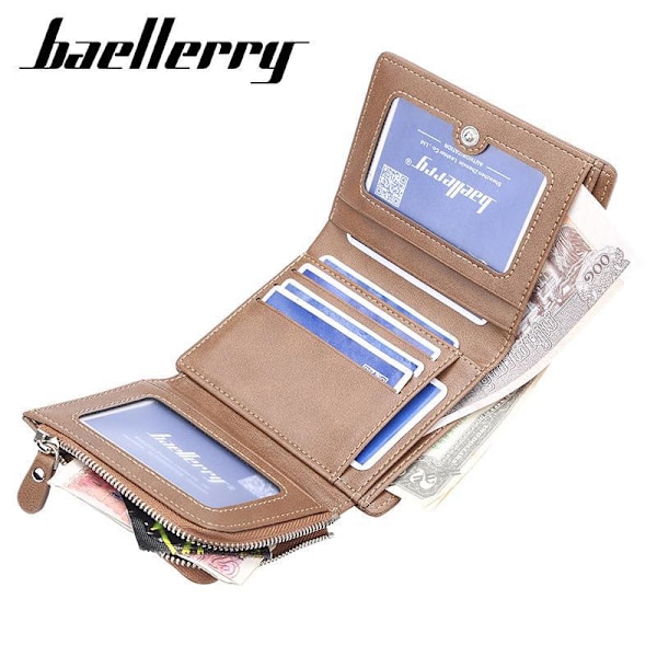 Baellerry Miesten Triple Wallet Fashion -käyntikorttikotelo Classic D musta 12 cm * 10 cm * 2 cm