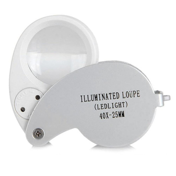 Luppi Suurennuslasi Mikroskooppi LED-Valolla X40