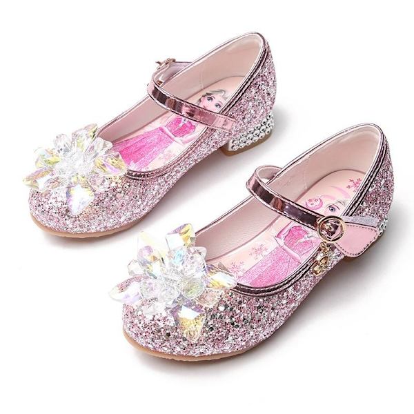 prinsesskor elsa skor barn festskor rosa 19cm / size30