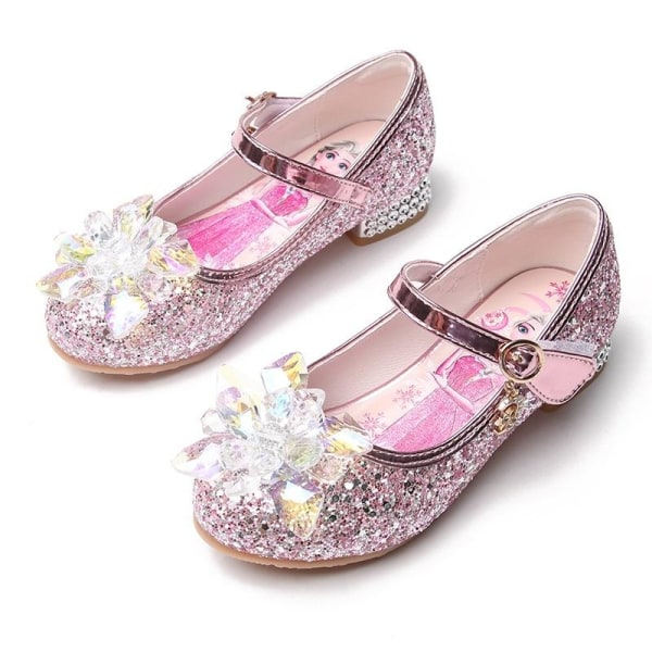 prinsesskor elsa skor barn festskor rosa 22.5cm / size37