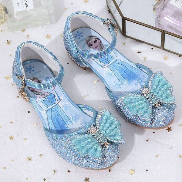 prinsessa elsa skor barn festskor flicka silverfärgad 16cm / size23
