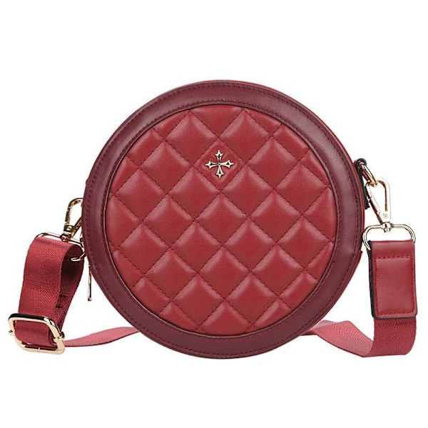 Baellerry Pu Läder Dam Axelremsväskor Casual Round Crossbody Clu Grå