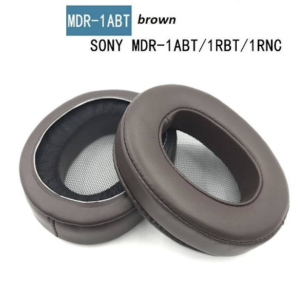 øreputer / hodebåndsputer til Sony MDR-1A 1ADAC 1ABT 1abt/1rbt/1rnc brunt lammeskinn