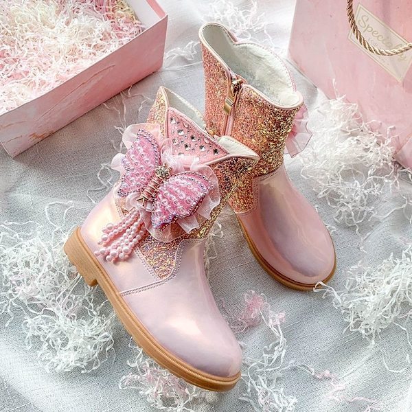 elsa prinsessa kengät lapsi tyttö paljeteilla vaaleanpunainen 20,3 cm / koko 31
