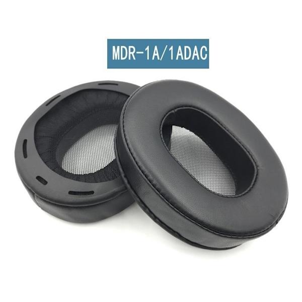 øreputer / hodebåndsputer til Sony MDR-1A 1ADAC 1ABT 1a/1adac svart lammeskinn