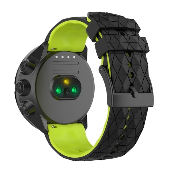 Suunto 9 Suunto 7 24mm silikonearmbånd sort/grøn
