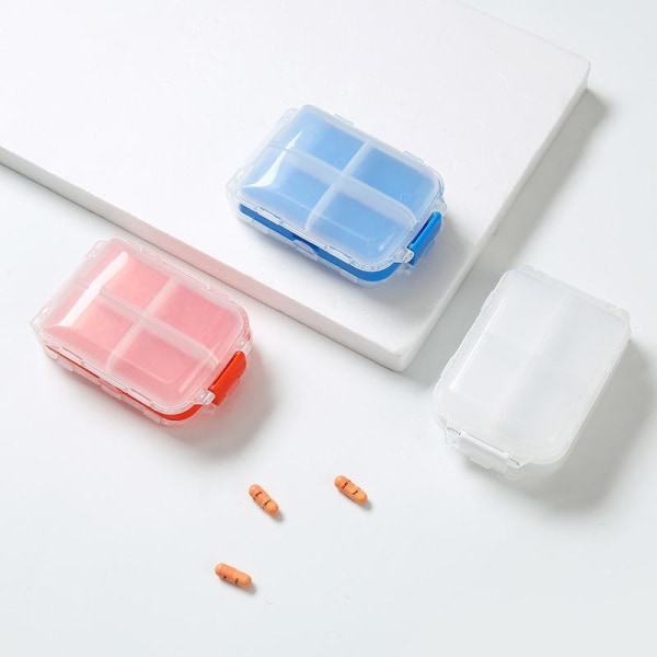 piller burkar medicindosett piller låda pillerbehållare 8 fack orange