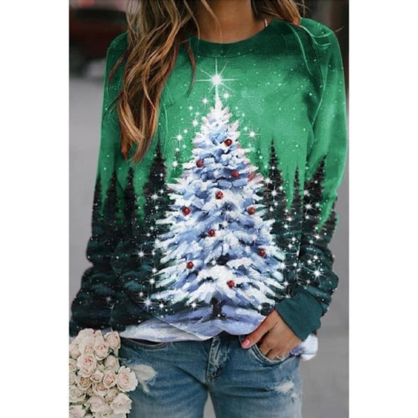 Juletøj kvinder/mænd voksen langærmet sweater 1 stk m