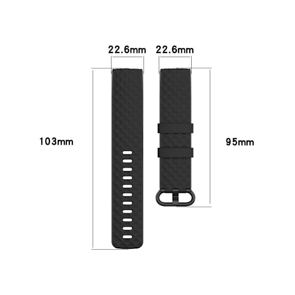 Fitbit Charge 3 -ranneke, Pieni, Punainen