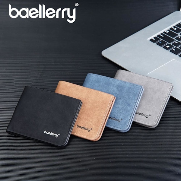 Baellerry Minimalist Kort Tegnebog til Mænd med Flere Kortlommer brun