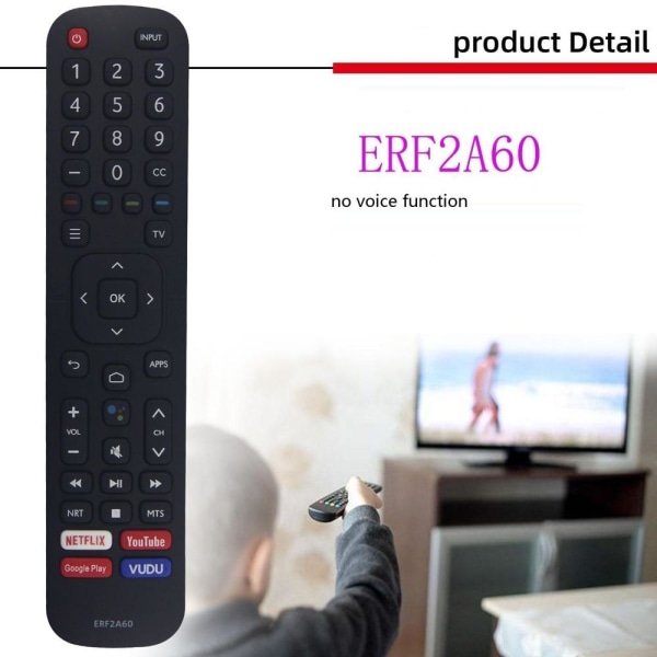 fjernbetjening udskiftning fjernbetjening til Hisense VU ERF2H60V ERF2A60 erf2f60g