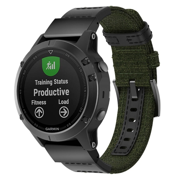 armbånd stof Garmin Fenix ​​7 Fenix ​​6/5 22mm Grøn