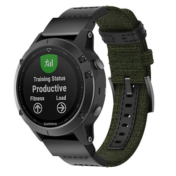 armband tyg Garmin Fenix 7 Fenix 6/5 22mm grön