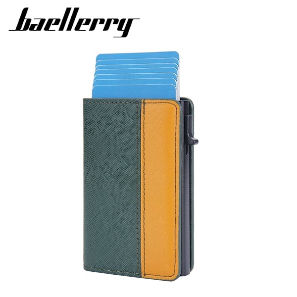 Baellerry RFID Blocking Bifold-tegnebog til mænd - Stilfuld farveblok sort