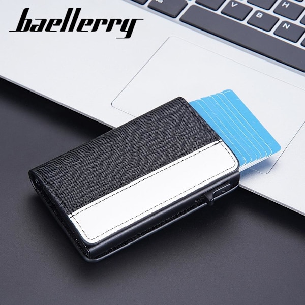 Baellerry RFID Blocking Bifold-tegnebog til mænd - Stilfuld farveblok sort