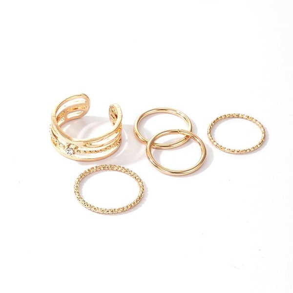 All fingers ring ringar set med olika mönster