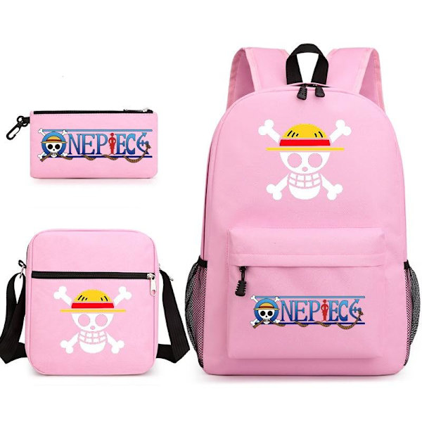 Ett stykke ryggsekk for barn Blyantveske Skulderveskepakke (3 stk) rosa
