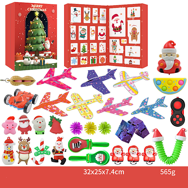 24-dages nedtælling Fidget Toy Julekalender - 24 overraskelser JR05
