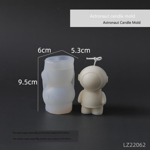 lysforme lys stearinlys gør-det-selv-forme i silikoneform lz22062 astronaut