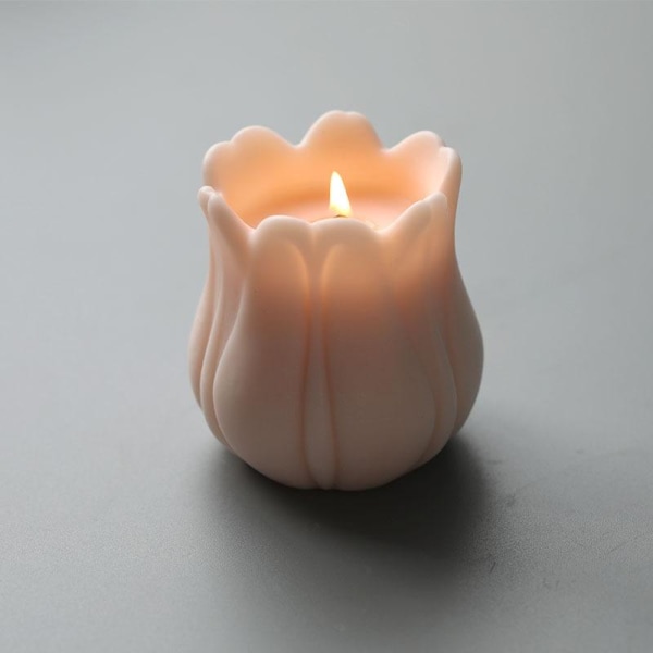 lysforme lys stearinlys gør-det-selv-forme i silikoneform lz22032 stor tulipan