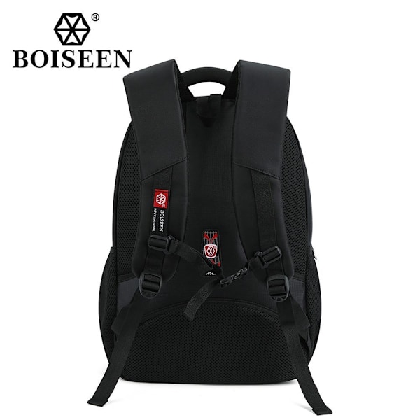 Boiseen Waterproof Business Laptop Ryggsäck för män - Resor och 7116 svart