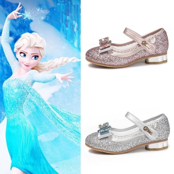 prinsesskor elsa skor barn festskor blå 16.8cm / size26