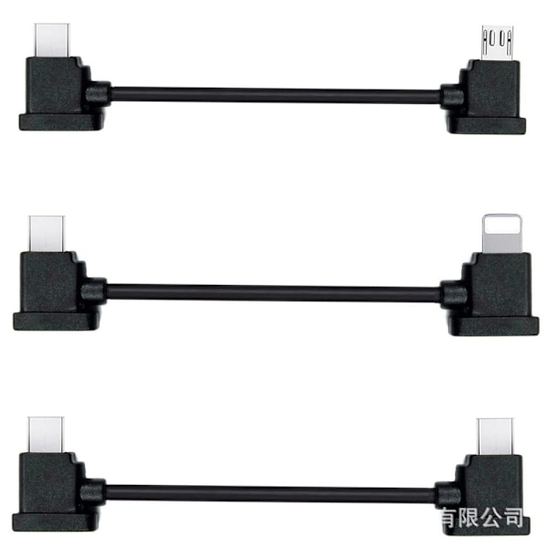 Lighting / USB Type-C / Micro-USB kabel för DJI Mavic Air2 mini2 USB Type-C PVC 15CM