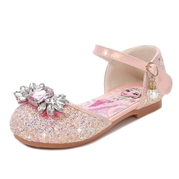 prinsesse elsa sko børn fest sko pige pink 17 cm / størrelse 26