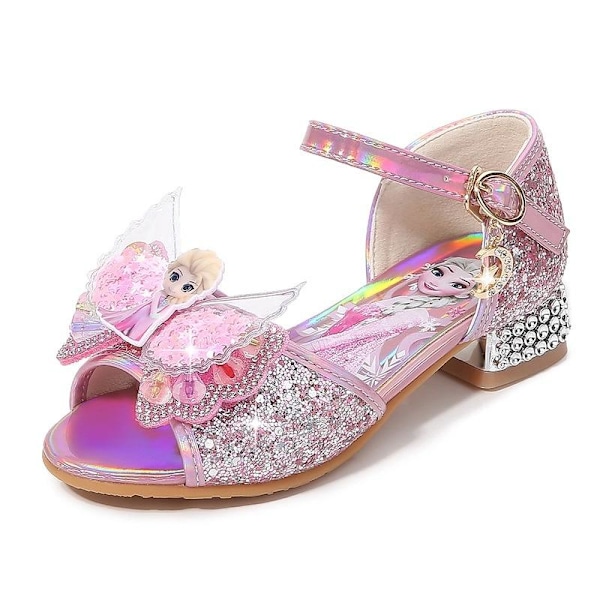 elsa prinsess skor barn flicka med paljetter blå 18.5cm / size29
