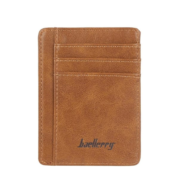 Vintage RFID-blockerande korthållare - Smal Minimalistisk Multi- brun