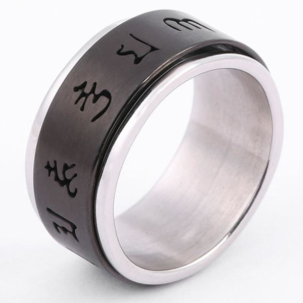 anti ångest spinner fidget roterande ring ringar Size6/16.4mm