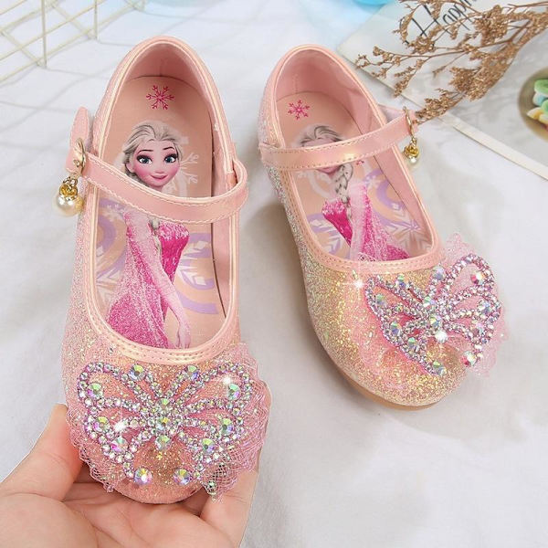 prinsessa elsa skor barn festskor flicka rosa 19cm / size30