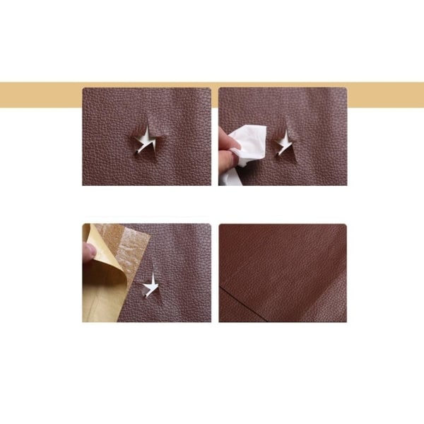 självhäftande läder reparation läderreparationsband läder repara rosa guld 20*30cm 2st