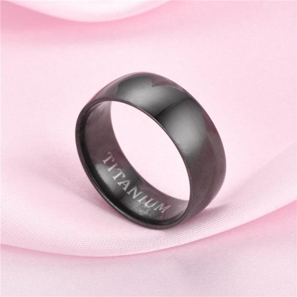 Titan svart kule ring | Slitesterk matt finish | Design for indre og ytre baller for trendy smykker for menn matt titan nr. 7
