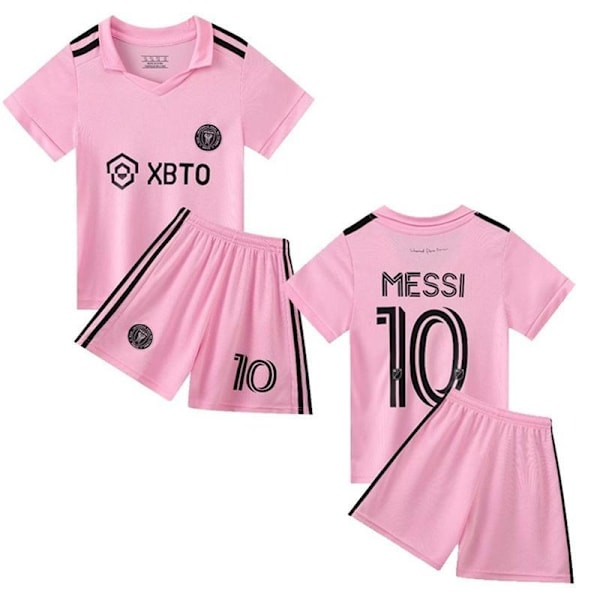 Messi nr 10 trøye og shortssett - Rosa fotballdrakt for barn og voksne #20 (120CM)