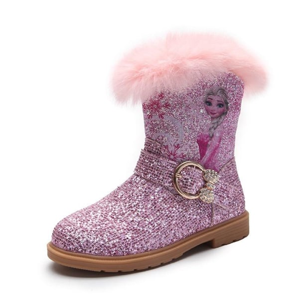 prinsessesko elsa sko børnefestsko pink 17,8 cm / størrelse 27