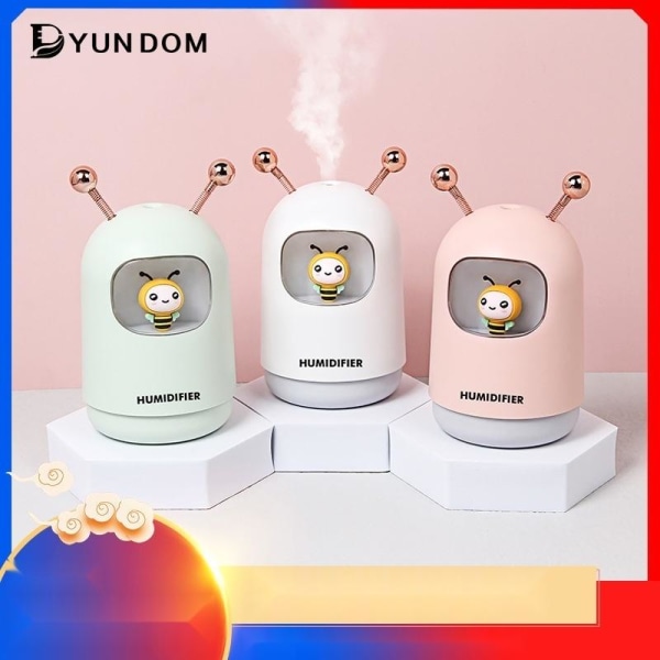 Luftfuktare aroma diffuser humidifier med led-ljus Moon Cat-Fruit Green