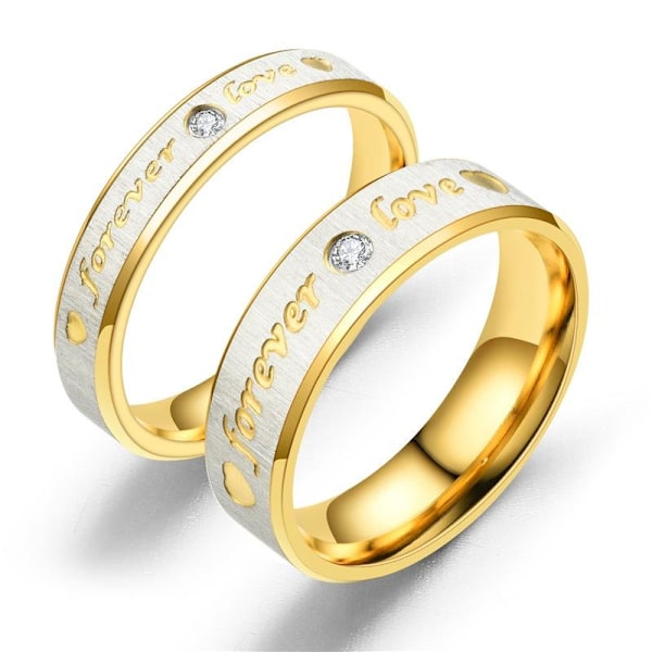Forever Love -pari Bevel Veil -timanttisormus - Upea muotoilu hänelle 4mm naisten koko 6