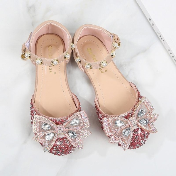 elsa prinsess skor barn flicka med paljetter silverfärgad 20.5cm / size32