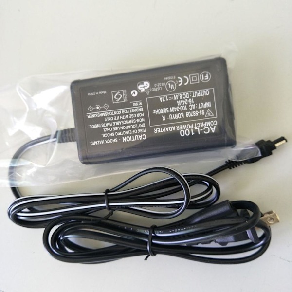 Sony AC-L100 L15 Oplader Adapter til Sony-kameraer og DV-videokameraer sort AC-L100+ linje
