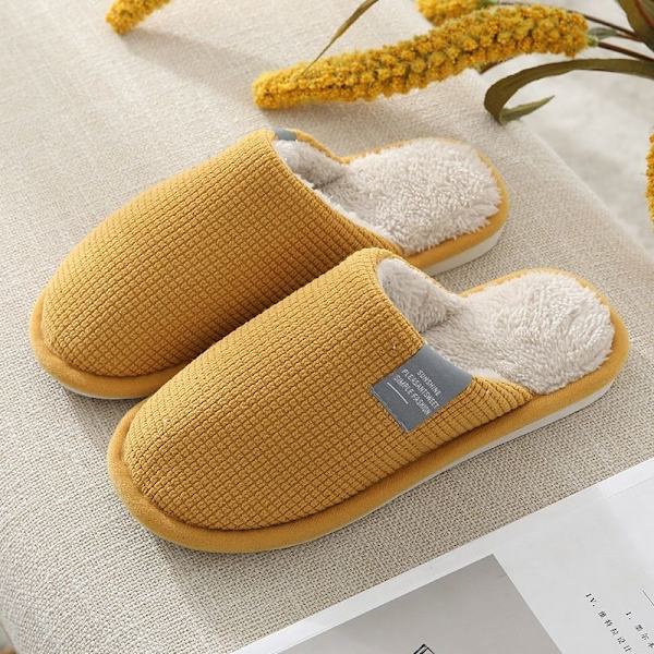 fluff tofflor varma tofflor innetofflor gul 40-41 (insida 26cm)