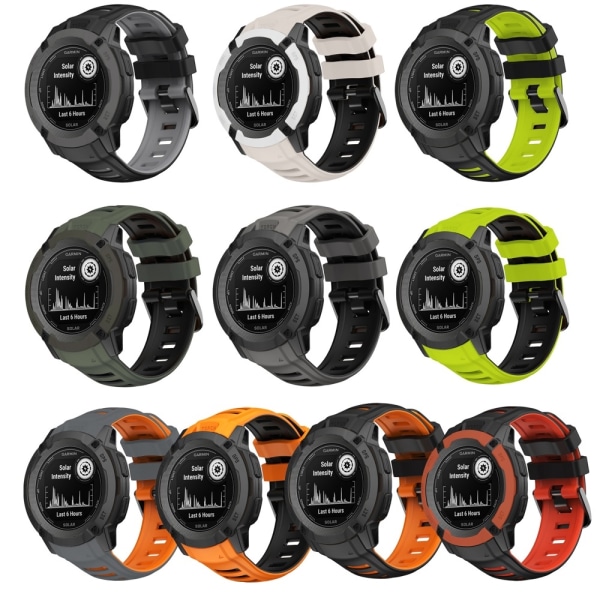 armbånd silicium Garmin instinct 2X grøn/sort