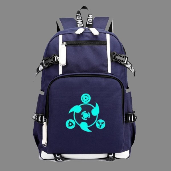 Naruto ryggsäck barn ryggsäckar ryggväska med USB uttag 1st blå 2