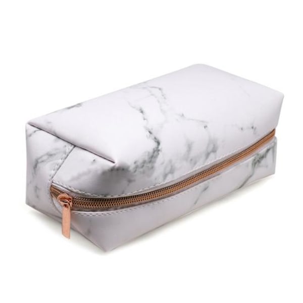 Fashion Håndtaske Mønt Etui Marmor Grain Bag Zip Faux Rejse Kosmetik rose guld